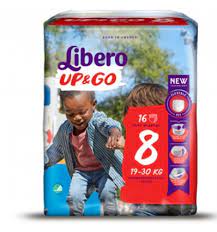 Pannolini Libero UP&GO a mutandina tg 8 – 14 pezzi 19/30 kg