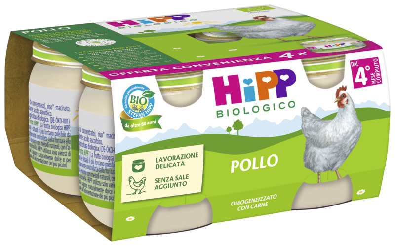 Hipp Omogeneizzato Pollo 4x80g
