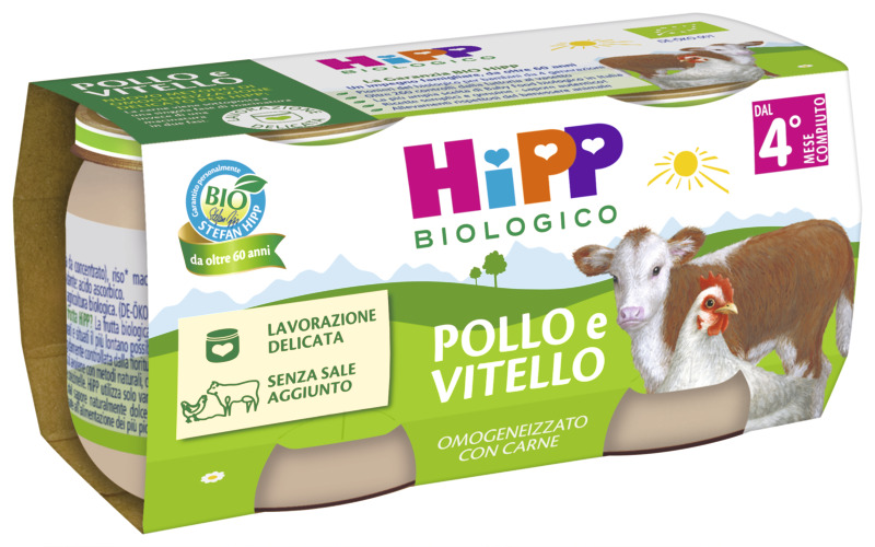 Hipp Omogeneizzati 2x80 Pollo Vitello
