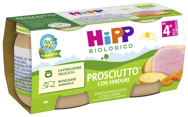 Hipp Omogeneizzati 2x80 Prociutto Con Verdure