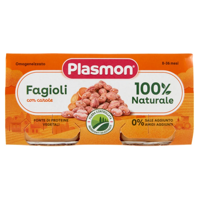Plasmon omo Legumi 2x80 Gr. Fagioli Borlotti