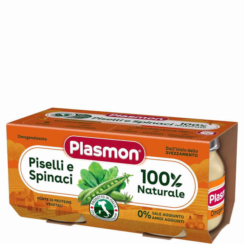 Plasmon omo Legumi 2x80 Gr. Piselli e Spinaci